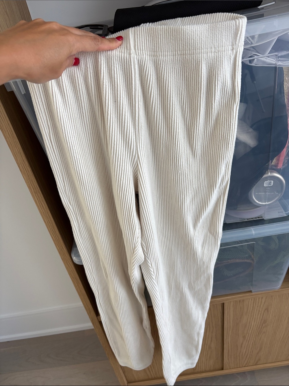 Gap Cream Ribbed Lounge Pants